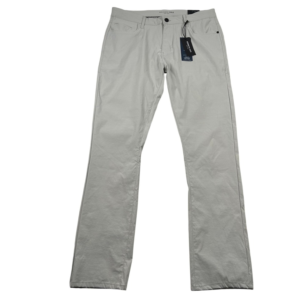 Kenneth Cole Pants Mens 34x32 New York Slim Fit Tech Gray Water Repellent Golf